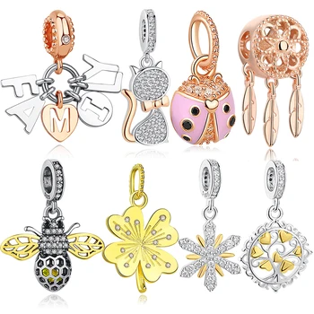 Authentic 925 Sterling Silver Charm Rose Gold Dreamcatcher Family Tree Charm Bead Fit Bracelet Bangle DIY Original Jewelry
Authentic 925 Sterling Silver Charm Rose Gold Dreamcatcher Family Tree Charm Bead Fit Bracelet Bangle DIY Original Jewelry
