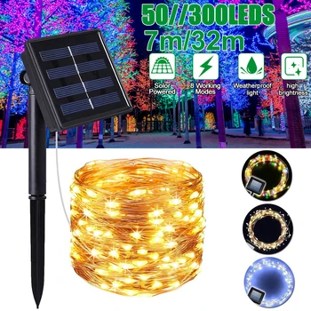 solar lamp led outdoor 7m/32m led fairy lights holiday christmas party garlands solar garden waterproof lights LED String Light 
solar lamp led outdoor 7m/32m led fairy lights holiday christmas party garlands solar garden waterproof lights LED String Light