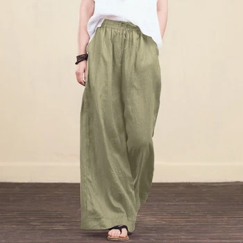 Oversized Women Casual Elastic Waist Cotton Trouser Pajamas Cropped Wide Leg Pants Fashion Office Lady Loose Pockets Streetwear
Oversized Women Casual Elastic Waist Cotton Trouser Pajamas Cropped Wide Leg Pants Fashion Office Lady Loose Pockets Streetwear