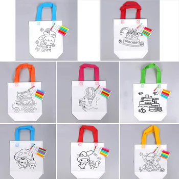 1Pcs Children DIY Handmade Fill-color Hand Painted Material Doodle Handbag Canvas Environmental Bag Non-woven Fabric
1Pcs Children DIY Handmade Fill-color Hand Painted Material Doodle Handbag Canvas Environmental Bag Non-woven Fabric