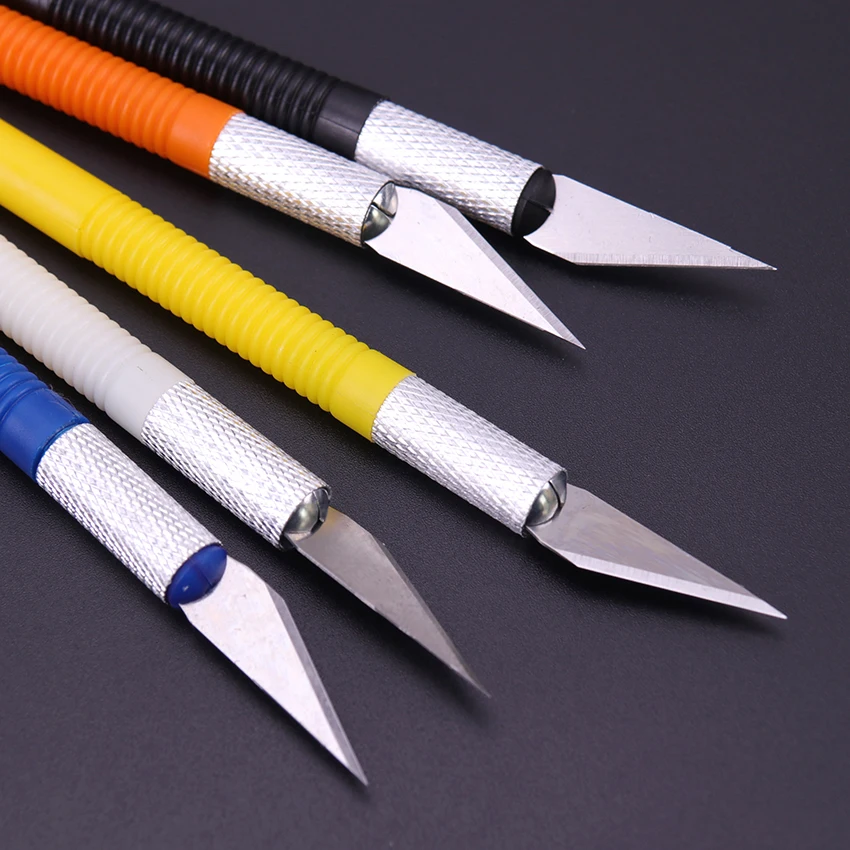 1PC Knife With 6 Blades Engraving Craft Non-slip Plastic Scalpel Hand Tool Cutter Carving Tools 1PC Knife With 6 Blades Engraving Craft Non-slip Plastic Scalpel Hand Tool Cutter Carving Tools