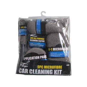 GISAEV 9pcs Car Wash Cleaning Kit Auto Care Set 3* Microfiber Towels 3* Applicator Pads Wash Sponge Wash Glove Wheel Brush
GISAEV 9pcs Car Wash Cleaning Kit Auto Care Set 3* Microfiber Towels 3* Applicator Pads Wash Sponge Wash Glove Wheel Brush