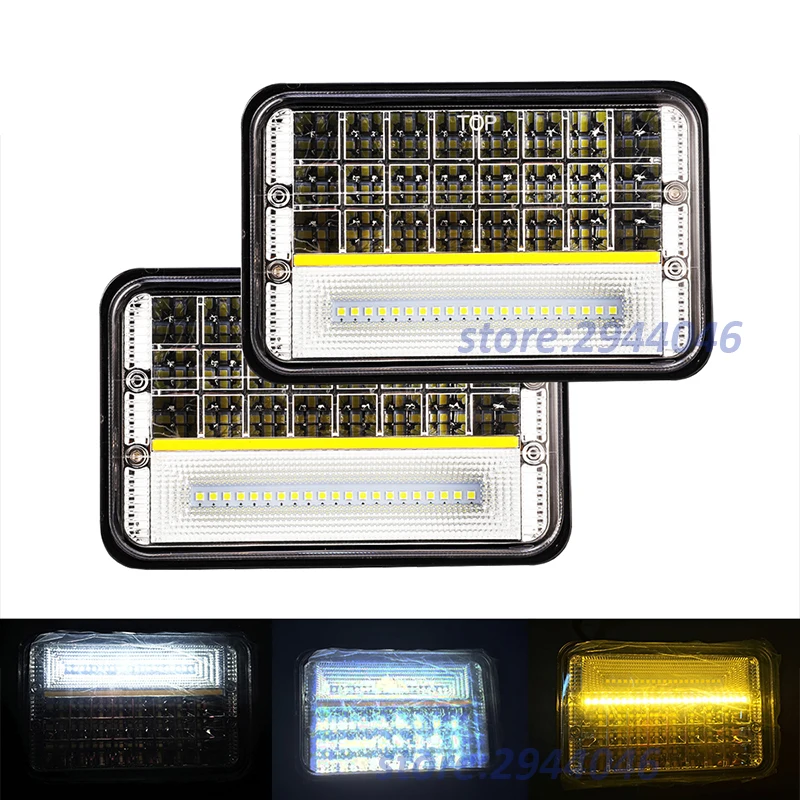 Car Accessories 4"x 6" H4 LED Rectangle Headlights With Yellow DRL For Ford Truck Offroad 4*6 Inch High/Low Beam Sealed Headlamp
Car Accessories 4"x 6" H4 LED Rectangle Headlights With Yellow DRL For Ford Truck Offroad 4*6 Inch High/Low Beam Sealed Headlamp