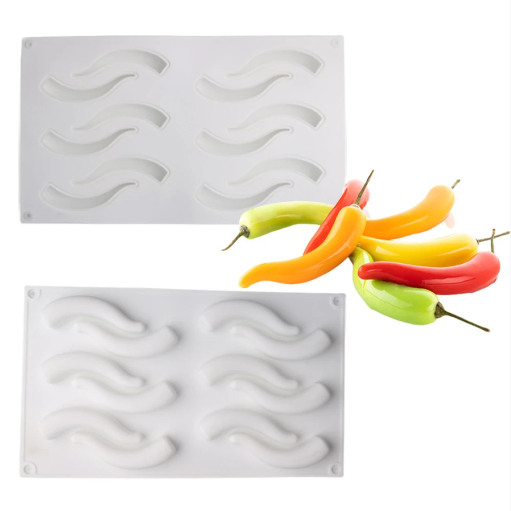 3D Chili Silicone Mold 12 Cell Hot Pepper Mousse Mould Handmade Capsicum Dessert Molds Cake Decorating Tools
3D Chili Silicone Mold 12 Cell Hot Pepper Mousse Mould Handmade Capsicum Dessert Molds Cake Decorating Tools