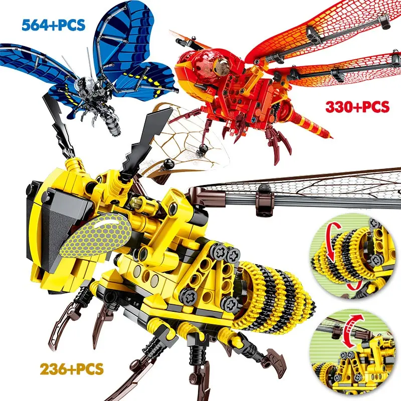 Creator Simulated Insect Butterfly Legoing Technic Bee Red Dragonfly Model DIY Building Blocks Educational Bricks Toys For Kids
Creator Simulated Insect Butterfly Legoing Technic Bee Red Dragonfly Model DIY Building Blocks Educational Bricks Toys For Kids