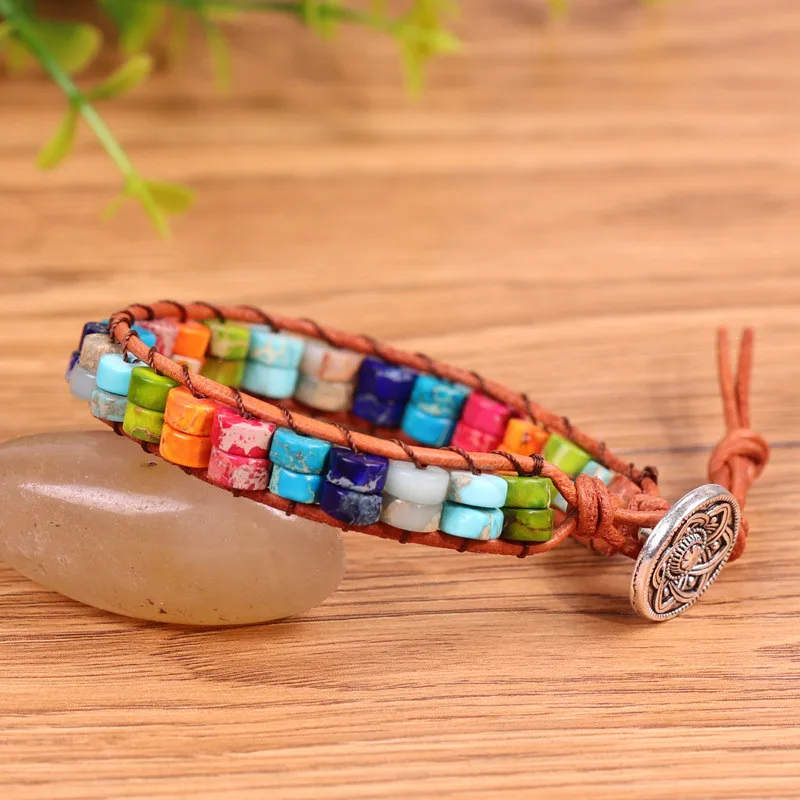 TTLIFE 2020 Fashion Chakra Bracelet Natural Yoga Balancing Healing Lucky Charm Beads Leather Stone Yoga Bracelet For Women
TTLIFE 2020 Fashion Chakra Bracelet Natural Yoga Balancing Healing Lucky Charm Beads Leather Stone Yoga Bracelet For Women
