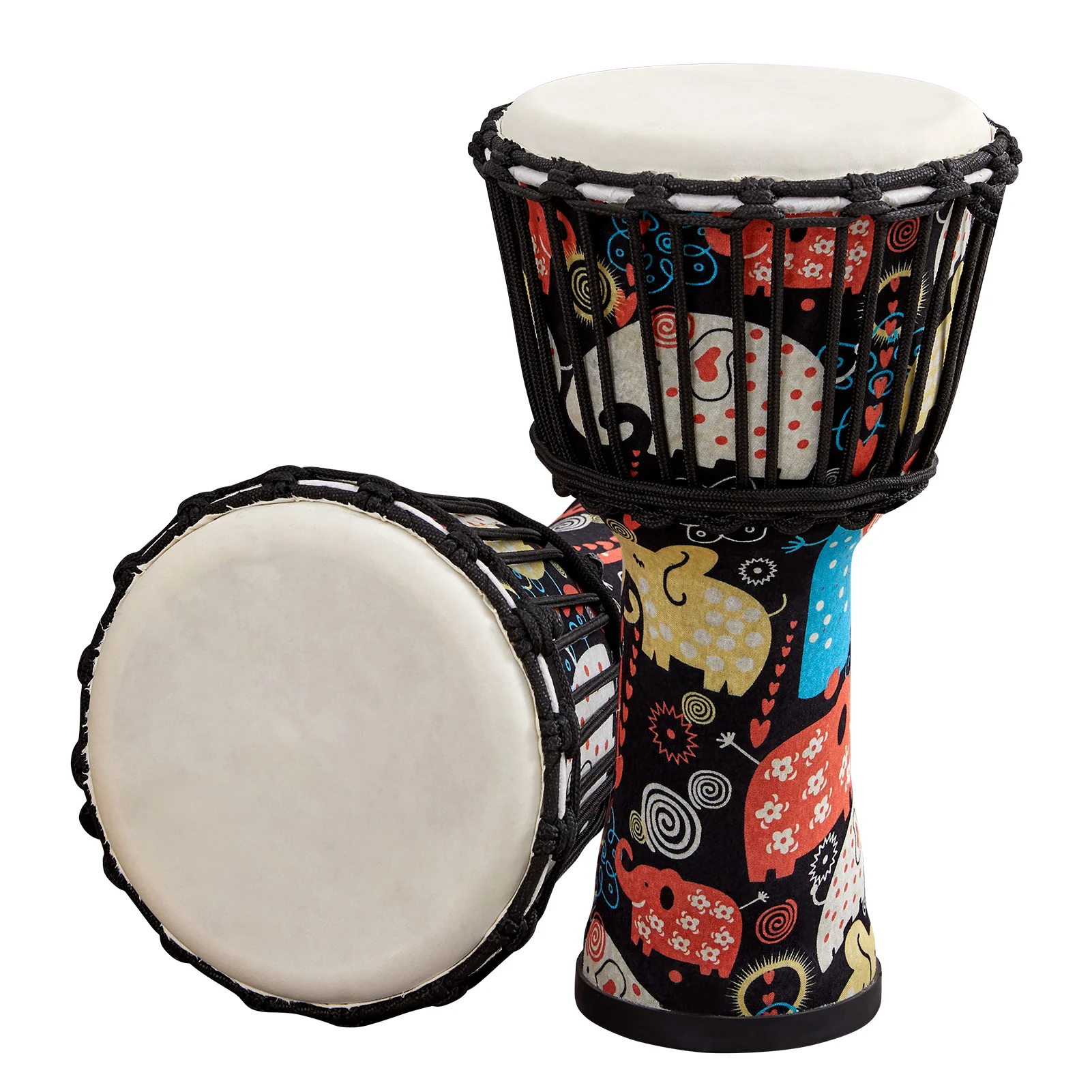 8 дюймовый портативный Африканский барабан Djembe ручной с красочными