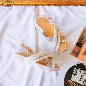JELLYFOND Rhinestones Platform Wedge Sandals for Women Open Toe Pearl Bead Slingback Gladiators Wedding Party Summer Shoes Woman
JELLYFOND Rhinestones Platform Wedge Sandals for Women Open Toe Pearl Bead Slingback Gladiators Wedding Party Summer Shoes Woman