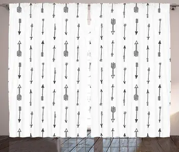 Arrows Curtains Retro Style Pattern Doodle Art Design with Bohemian Form Print Living Room Bedroom Window Drapes White
Arrows Curtains Retro Style Pattern Doodle Art Design with Bohemian Form Print Living Room Bedroom Window Drapes White