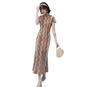 Chinese Female Classic Dresses New Long Qipao Mandarin Collar Slim Vestidos Elegant Embroidery Flower Plus Size Cheongsam M-3XL
Chinese Female Classic Dresses New Long Qipao Mandarin Collar Slim Vestidos Elegant Embroidery Flower Plus Size Cheongsam M-3XL