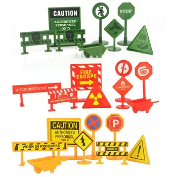 8PCS Set Traffic Road Signs Toy Guide Post Children Traffic Toy Model Kids Early Education Mind-development Supplies