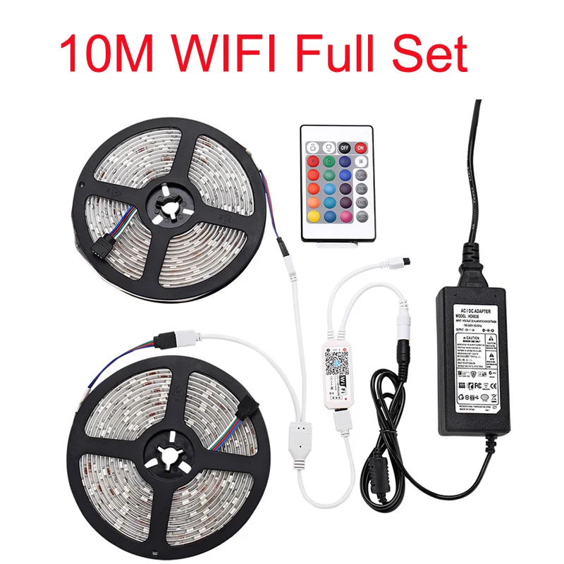 RGB LED Strip Christmas Light 5M 10M Waterproof RGB Tape DC12V led Strips Light Flexible Lamp IR WIFI Controller for Home
RGB LED Strip Christmas Light 5M 10M Waterproof RGB Tape DC12V led Strips Light Flexible Lamp IR WIFI Controller for Home