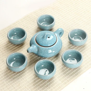 Chinese Tea Set Porcelain Teapot with 6 Ceramic Tea Cups Home Ornaments DNJ998
Chinese Tea Set Porcelain Teapot with 6 Ceramic Tea Cups Home Ornaments DNJ998