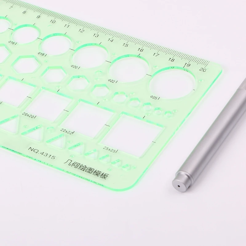 Geometric Plastic Circles Squares Hexagons Triangle Template Ruler Drawing Tool LX9A
Geometric Plastic Circles Squares Hexagons Triangle Template Ruler Drawing Tool LX9A