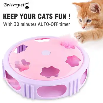 Electric Cat Toy with Feather Turntable Moving Mouse Cat Scratching Device For Cat Sharpen Claw Training Playing Pet Product
Electric Cat Toy with Feather Turntable Moving Mouse Cat Scratching Device For Cat Sharpen Claw Training Playing Pet Product