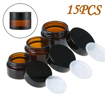 15Pcs Empty New Amber Glass Jar Container Cosmetic Cream Lotion Bottle Hand Cream Travel Home Container Storage Box
15Pcs Empty New Amber Glass Jar Container Cosmetic Cream Lotion Bottle Hand Cream Travel Home Container Storage Box