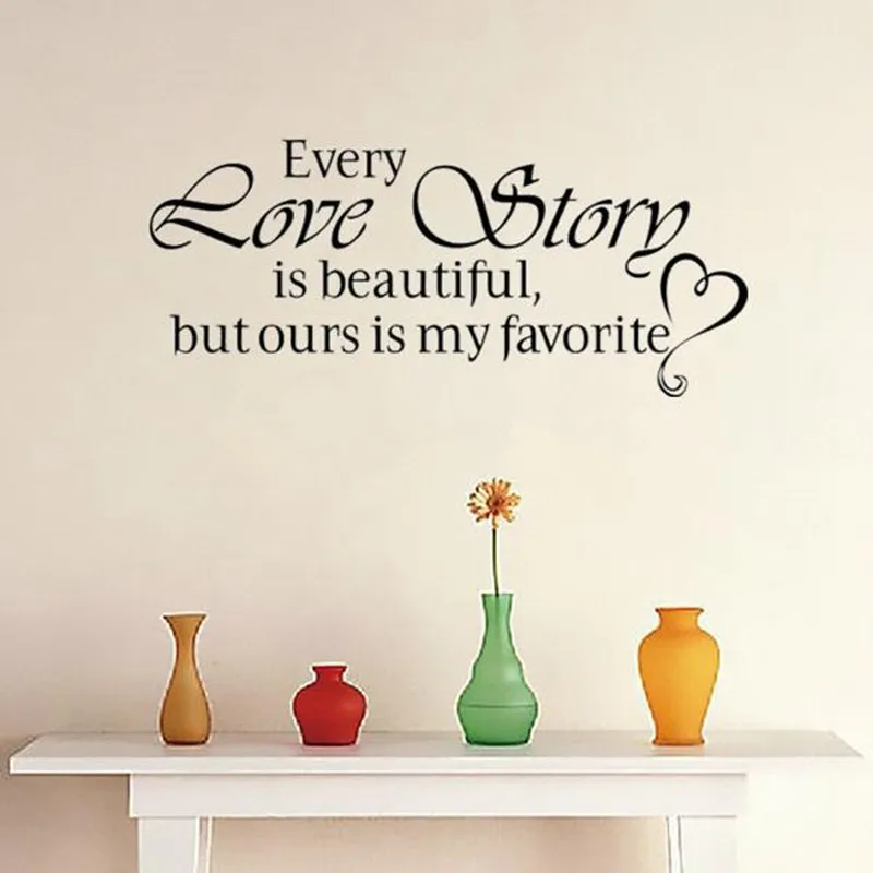Free Shipping Romantic Bedroom Sticker Every Love Story Is Beautiful Vinyl Wall Decal Quote Stickers For Home Decoration 
Free Shipping Romantic Bedroom Sticker Every Love Story Is Beautiful Vinyl Wall Decal Quote Stickers For Home Decoration
