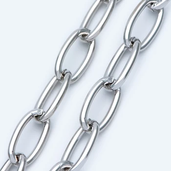 Silver tone Chunky Oval Chains, Link Size 8.5x16mm, White K plated Iron, Thick Heavy Large Chain for Bracelet (#LK-368-2)
Silver tone Chunky Oval Chains, Link Size 8.5x16mm, White K plated Iron, Thick Heavy Large Chain for Bracelet (#LK-368-2)