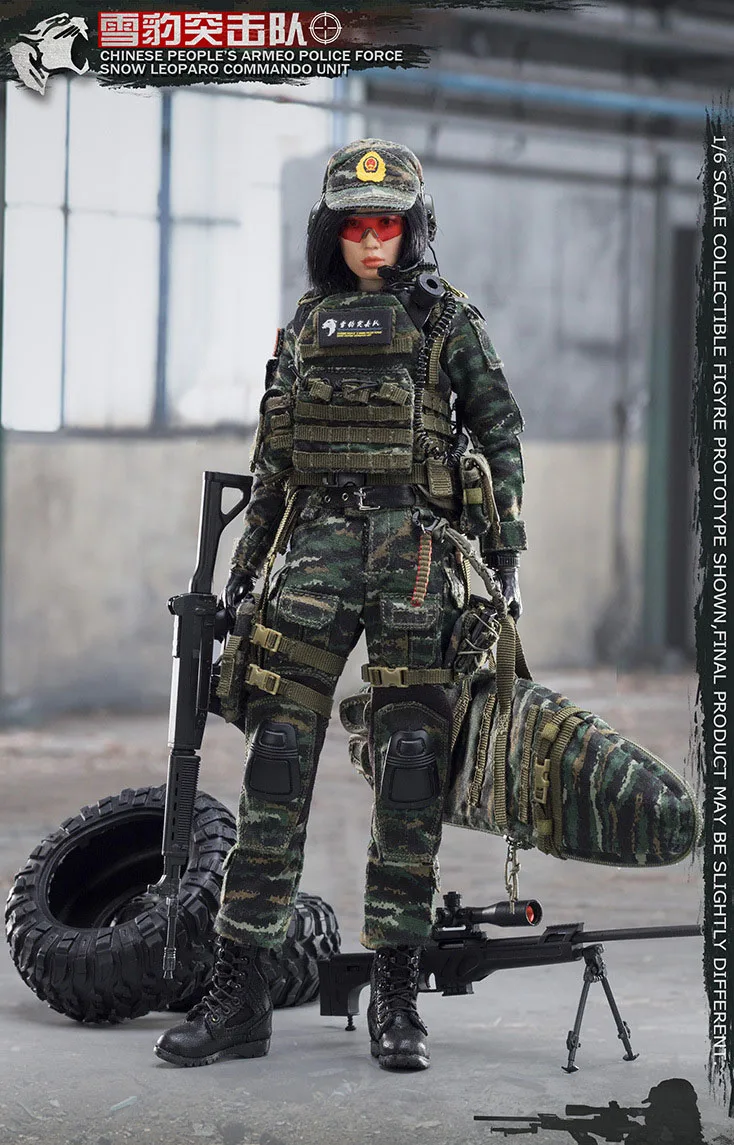 1/6 Female SWAT Soldier Action Figures Chinese Snow Leopard Commando Military Special Police Unit Sniper Collection Model Toys
1/6 Female SWAT Soldier Action Figures Chinese Snow Leopard Commando Military Special Police Unit Sniper Collection Model Toys