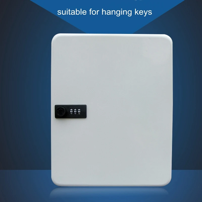 Wall Mounted Key Cabinet Password Lock Security Keybox Storage Box Contains 36 key card For Company Home Office Hanging Car Key 11