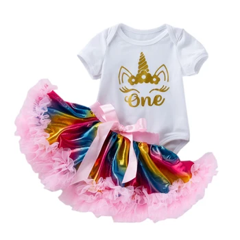 Newborn Baby Girl Clothes Bebes Sets White Romper+ Rainbow skirt Birthday Cosplay Clothes Baby Costume Set Festival Party Wear
Newborn Baby Girl Clothes Bebes Sets White Romper+ Rainbow skirt Birthday Cosplay Clothes Baby Costume Set Festival Party Wear