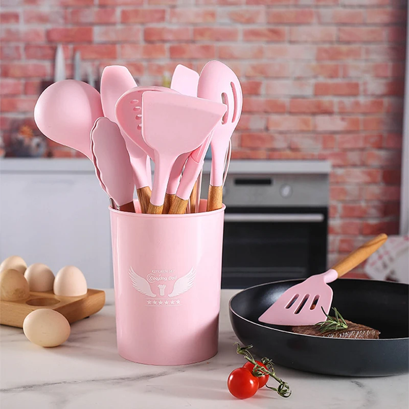 Silicone Kitchenware Cooking Utensils Set Cooking Turners Utensils Baking Tools Set With Storage Box for Kitchen Accessories
Silicone Kitchenware Cooking Utensils Set Cooking Turners Utensils Baking Tools Set With Storage Box for Kitchen Accessories