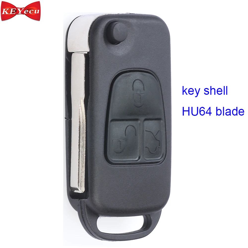 KEYECU for Mercedes-Benz C E ML S Remote Car Key Shell Case Fob Housing Cover 3 Button HU64 Blank Blade Uncut
KEYECU for Mercedes-Benz C E ML S Remote Car Key Shell Case Fob Housing Cover 3 Button HU64 Blank Blade Uncut