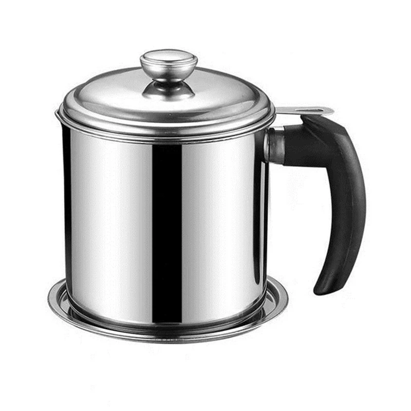 1.3L Stainless Steel Oil Pot Strainer Container Jug Storage Can With Filter Cooking Oil Pot For Kitchen Household Tools
1.3L Stainless Steel Oil Pot Strainer Container Jug Storage Can With Filter Cooking Oil Pot For Kitchen Household Tools