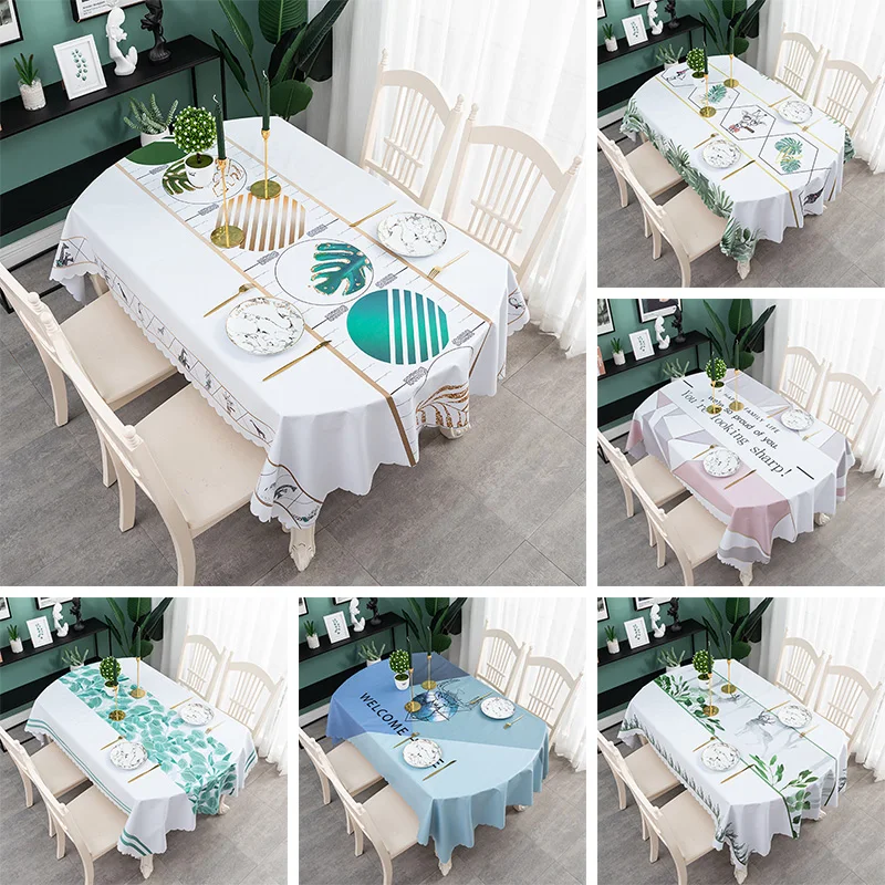 Rectangular Tablecloth Print PVC Waterproof Tablecloth Nordic Kitchen Dining Table Cover For Home Decor Modern Tablecloth
Rectangular Tablecloth Print PVC Waterproof Tablecloth Nordic Kitchen Dining Table Cover For Home Decor Modern Tablecloth