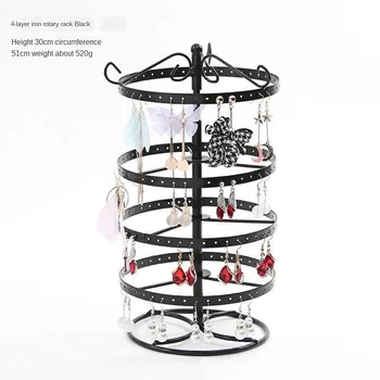 Round rotatable display earring rack fashion female jewelry rack display rack jewelry storage rack 4-layer WJ606
Round rotatable display earring rack fashion female jewelry rack display rack jewelry storage rack 4-layer WJ606