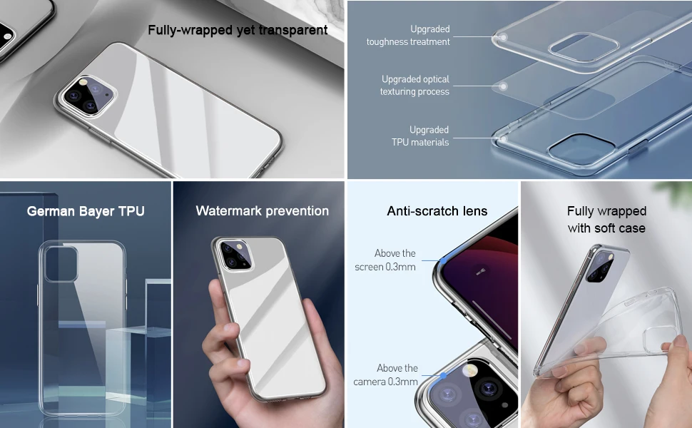 Baseus iPhone 12 Pro Transparent Clear TPU Phone Case Back Cover 5