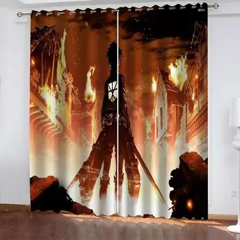 Anime Attack on Titan 2 Panels/Set Window Curtain Block out Fabric Drapes Darkening Thermal Insulate Bedroom Cartoon
Anime Attack on Titan 2 Panels/Set Window Curtain Block out Fabric Drapes Darkening Thermal Insulate Bedroom Cartoon