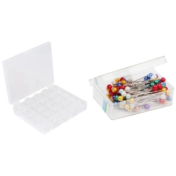 25 Pcs Bobbin Spools Thread Rope + Box & 100 Pcs Wedding Sewing Craft Ball Head Pins Box
25 Pcs Bobbin Spools Thread Rope + Box & 100 Pcs Wedding Sewing Craft Ball Head Pins Box