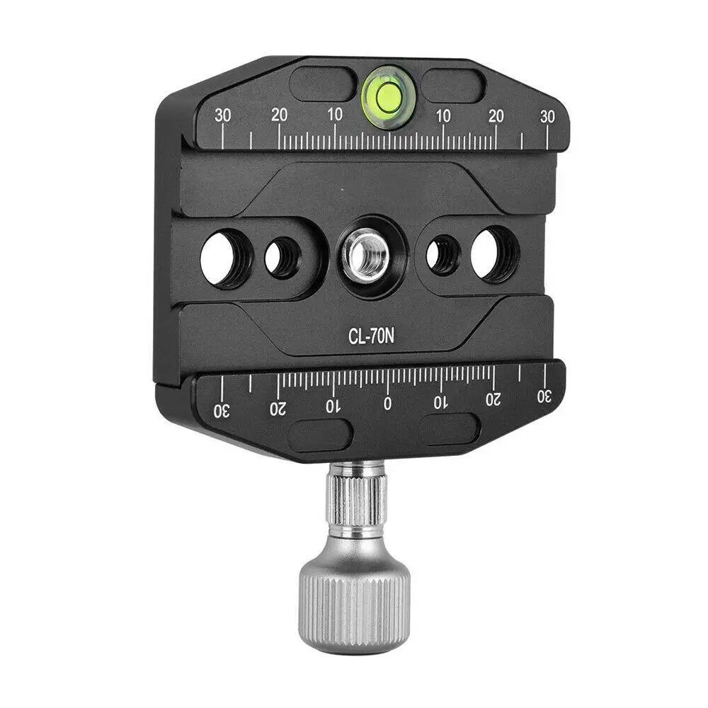 CL-70N Aluminum Alloy 70mm Quick Release QR Plate Clamp 3/8-inch w/ 1/4-inch Adapter Bubble Level for Arca Swiss Benro
CL-70N Aluminum Alloy 70mm Quick Release QR Plate Clamp 3/8-inch w/ 1/4-inch Adapter Bubble Level for Arca Swiss Benro