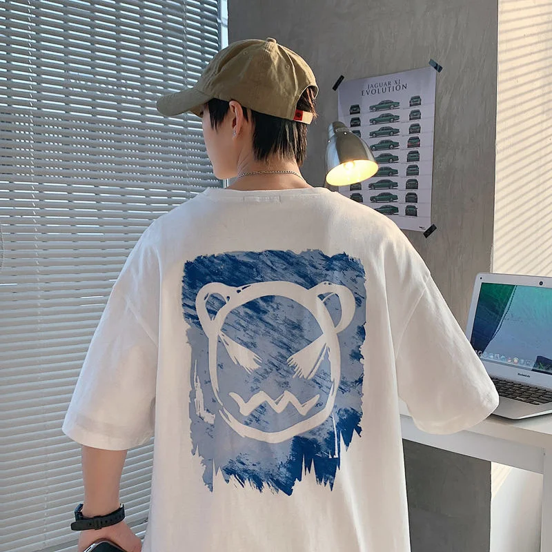 Мужская футболка оверсайз Privathinker Harajuku с принтом дьявола 2022 летние футболки
