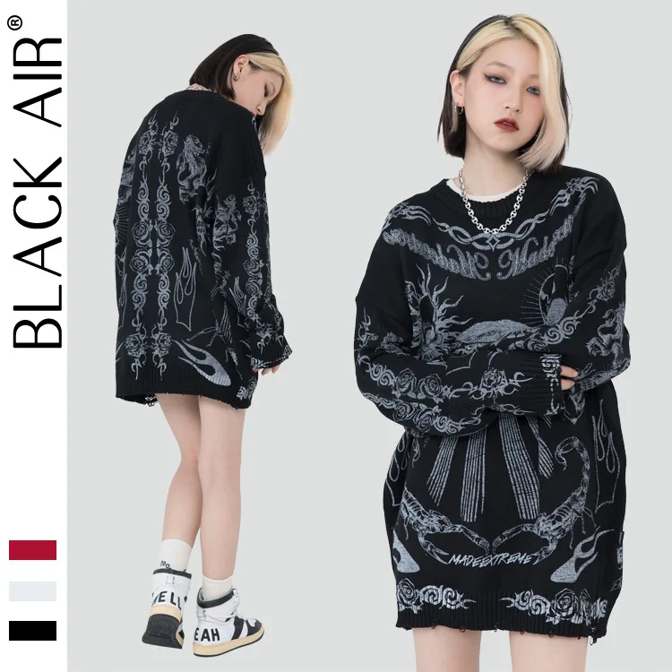 Autumn and winter new products new size long unisex sweater dress women men's skull sweater loose rock style 2022
Autumn and winter new products new size long unisex sweater dress women men's skull sweater loose rock style 2022