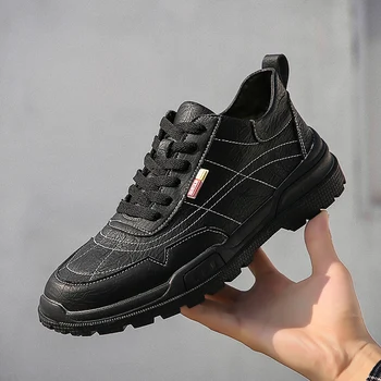 Spring/Autumn Men Walking Footwear Fashion Casual Shoes For Mens Black Men Leather Sneakers Luxury Brand Men Shoes Casual 
Spring/Autumn Men Walking Footwear Fashion Casual Shoes For Mens Black Men Leather Sneakers Luxury Brand Men Shoes Casual