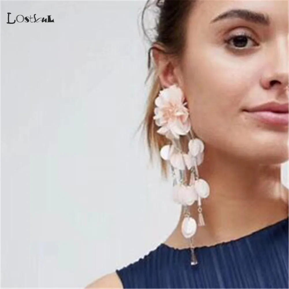 LOSTSOUL Long Earrings Female Multicolor Sequins Three-Dimensional Flower Earrings Hand-woven Flower Earrings Jewelry Gift
LOSTSOUL Long Earrings Female Multicolor Sequins Three-Dimensional Flower Earrings Hand-woven Flower Earrings Jewelry Gift
