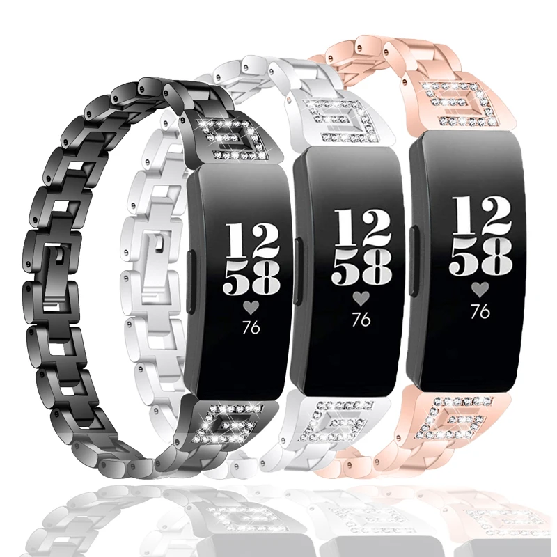 For Fitbit Inspire Watch Strap Bracelet Metal Stainless Steel with Diamond Trendy G-Shaped Replacement Watchband
For Fitbit Inspire Watch Strap Bracelet Metal Stainless Steel with Diamond Trendy G-Shaped Replacement Watchband