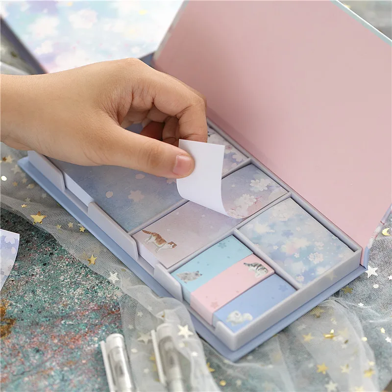 Boxed Notepad Sticker Set Creative South Korea INS Sticky Notes Cute Cartoon GIRL'S Notepad Paper Convenient Sign
Boxed Notepad Sticker Set Creative South Korea INS Sticky Notes Cute Cartoon GIRL'S Notepad Paper Convenient Sign
