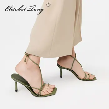 Elisabet Tang Summer 2020 Stiletto Heel Sandals Women Thin High-heeled Square Head Lace Up Women's Roman Sandals Shoes Black
Elisabet Tang Summer 2020 Stiletto Heel Sandals Women Thin High-heeled Square Head Lace Up Women's Roman Sandals Shoes Black