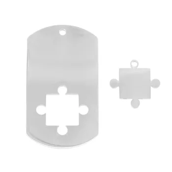 100% Stainless Steel Blank Dog Tag Puzzle Pendant For Men Metal Military Plates Soldier Pendants Mirror Polished Wholesale 10pcs
100% Stainless Steel Blank Dog Tag Puzzle Pendant For Men Metal Military Plates Soldier Pendants Mirror Polished Wholesale 10pcs