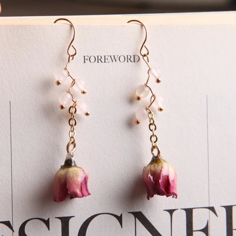 Серьги с настоящими цветами, сохраненные свежие цветочные висячие серьги, длинные серьги с натуральной розой, модные Висячие серьги для женщин WF009
Серьги с настоящими цветами, сохраненные свежие цветочные висячие серьги, длинные серьги с натуральной розой, модные Висячие серьги для женщин WF009