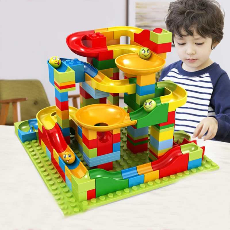 165-330PCS Marble Race Run Big Block Compatible Building Blocks Funnel Slide Blocks DIY Big Bricks Toys For Children Gift
165-330PCS Marble Race Run Big Block Compatible Building Blocks Funnel Slide Blocks DIY Big Bricks Toys For Children Gift