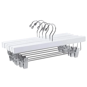 Wooden Pants Hangers 25pcs 14in Wood Skirt Hangers Trousers Bottom Hangers with Adjustable Clips 360 Swivel Hook White
Wooden Pants Hangers 25pcs 14in Wood Skirt Hangers Trousers Bottom Hangers with Adjustable Clips 360 Swivel Hook White