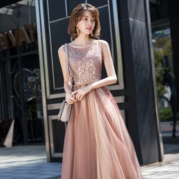 Zoe Saldana Evening Party Dresses sequins tulle o-neck sleeveless elegant Banquet Dress Prom Gowns Robe De Soiree 
Zoe Saldana Evening Party Dresses sequins tulle o-neck sleeveless elegant Banquet Dress Prom Gowns Robe De Soiree