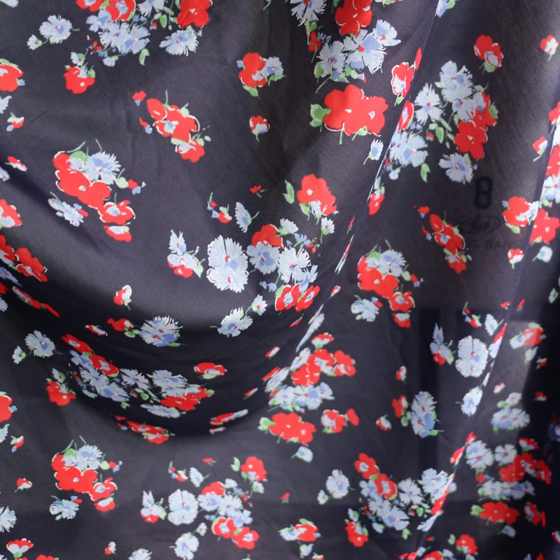 Фото 50 см * 135 хлопковая пятнистая юбка Рубашка шелковая хлопчатобумажная ткань