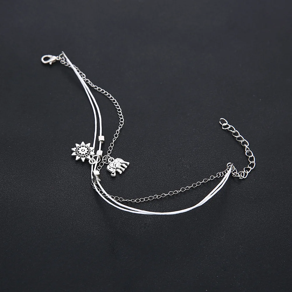 Europe And America Bohemian Alloy Elephant Sun Multilayer Chain Ankle Anklet Foot Ornaments Retro Anklet B033
Europe And America Bohemian Alloy Elephant Sun Multilayer Chain Ankle Anklet Foot Ornaments Retro Anklet B033