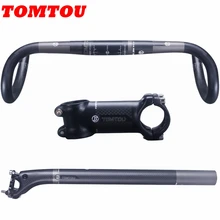 TOMTOU Bicycle Handlebar Sets Road Bike Bent Bar Stem Seatpost Cycling XXX Parts Carbon Fiber Finish Matte
TOMTOU Bicycle Handlebar Sets Road Bike Bent Bar Stem Seatpost Cycling XXX Parts Carbon Fiber Finish Matte