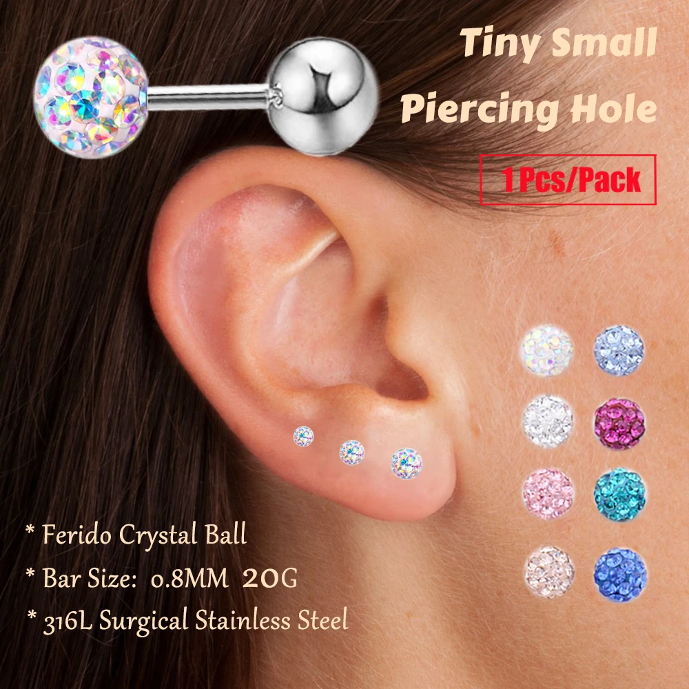 1 Pc/Pack 316L Surgical Stainless Steel Ferido Crystal Stone Cartilage Tragus Earrings Tiny Ear Piercing Hole Jewellery 20G
1 Pc/Pack 316L Surgical Stainless Steel Ferido Crystal Stone Cartilage Tragus Earrings Tiny Ear Piercing Hole Jewellery 20G